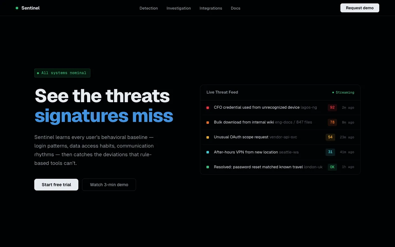 Sentinel — Behavioral AI Security