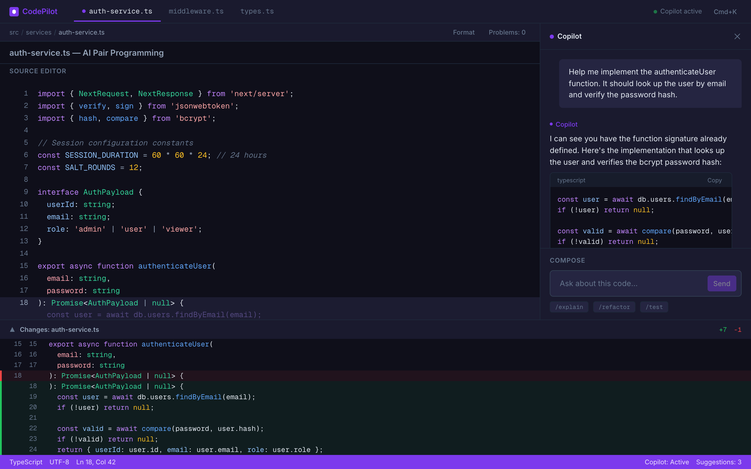 AI Copilot Code Canvas