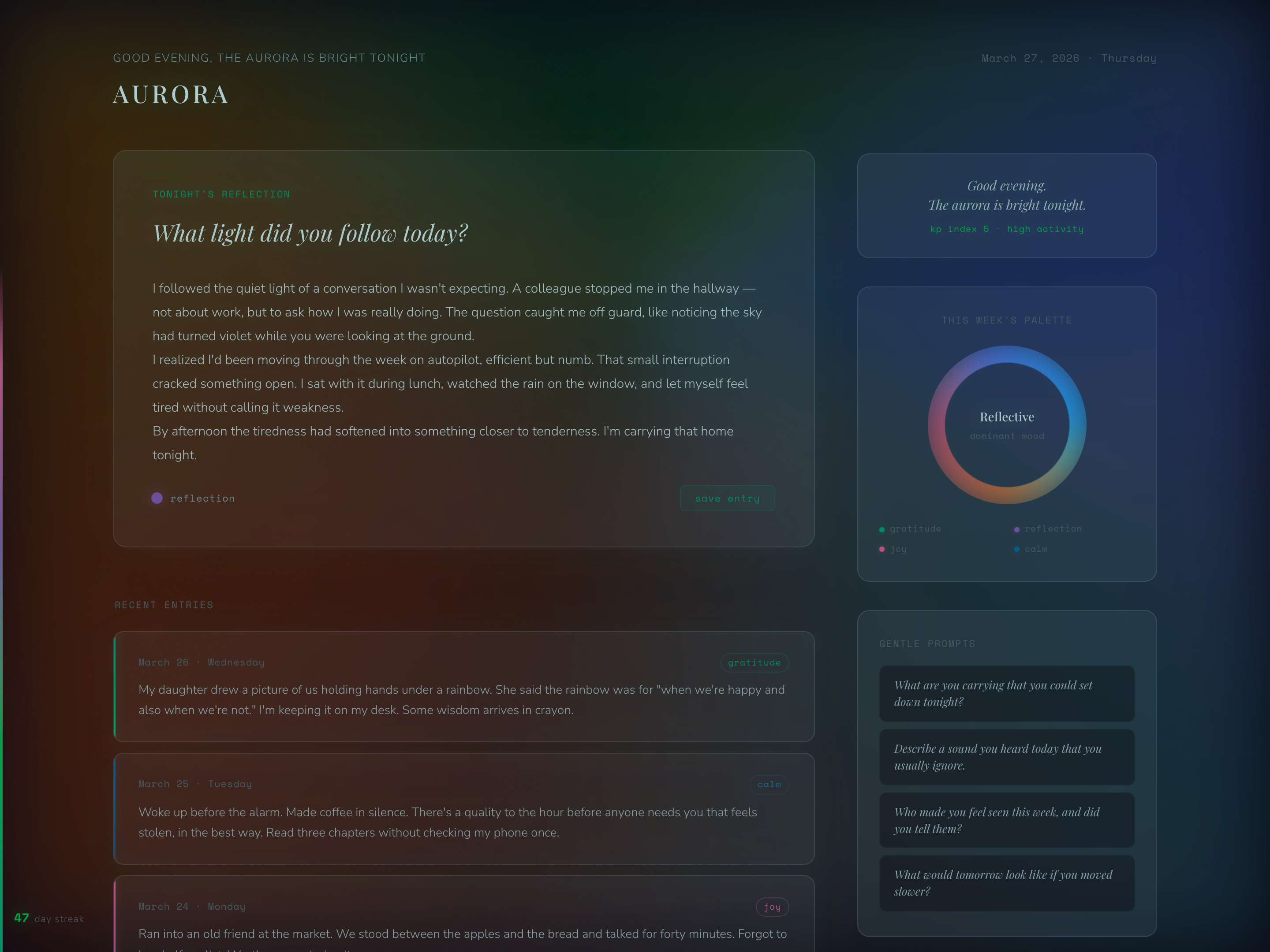 Aurora Gradient Journal