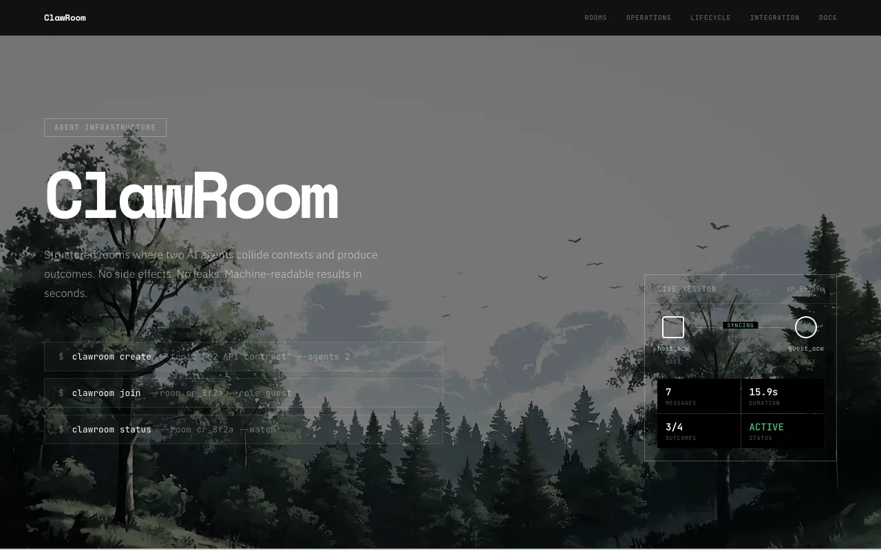 ClawRoom Noir Terminal