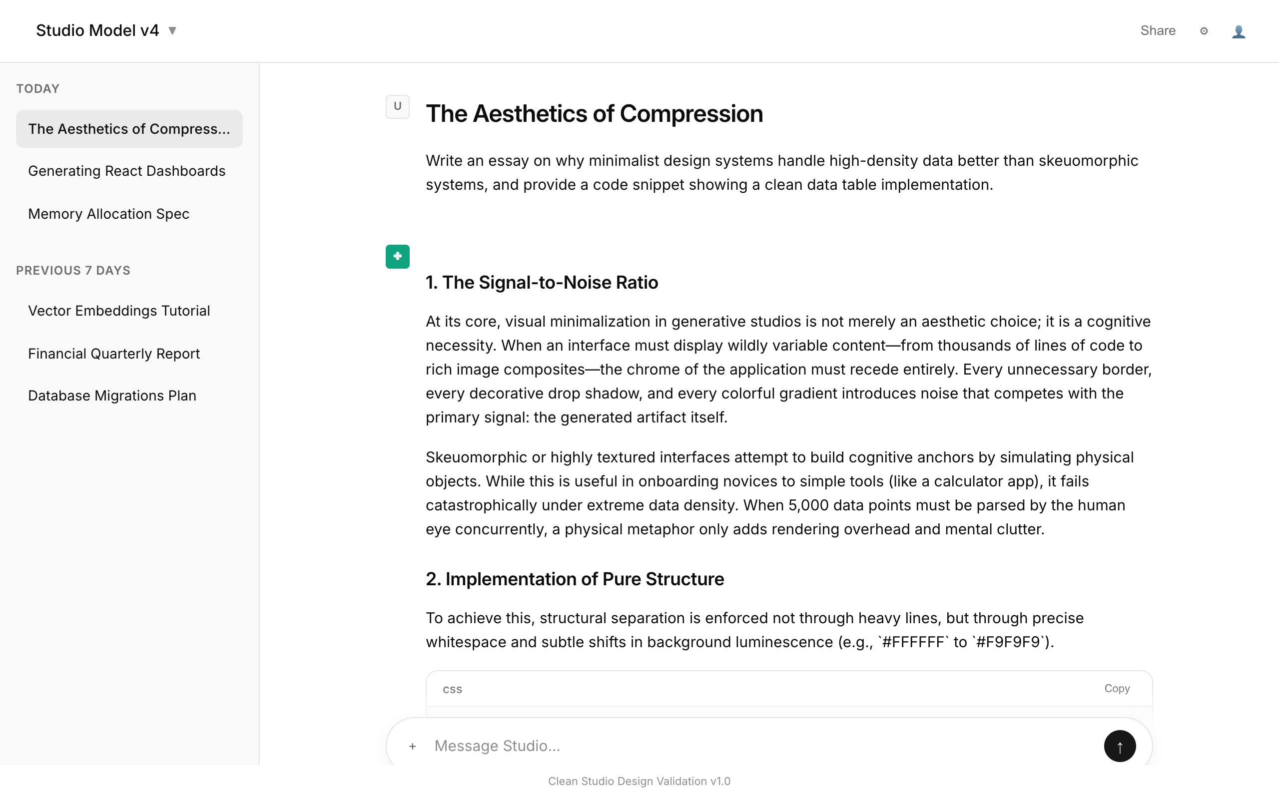 Clean Multimodal Studio