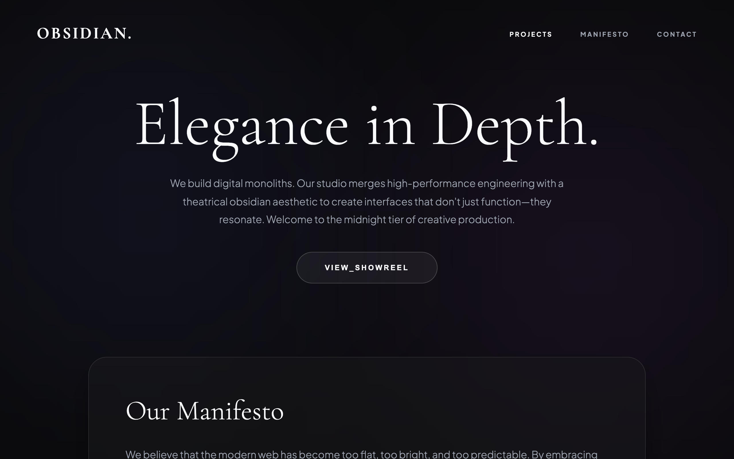 Dark Mode Creative Agency