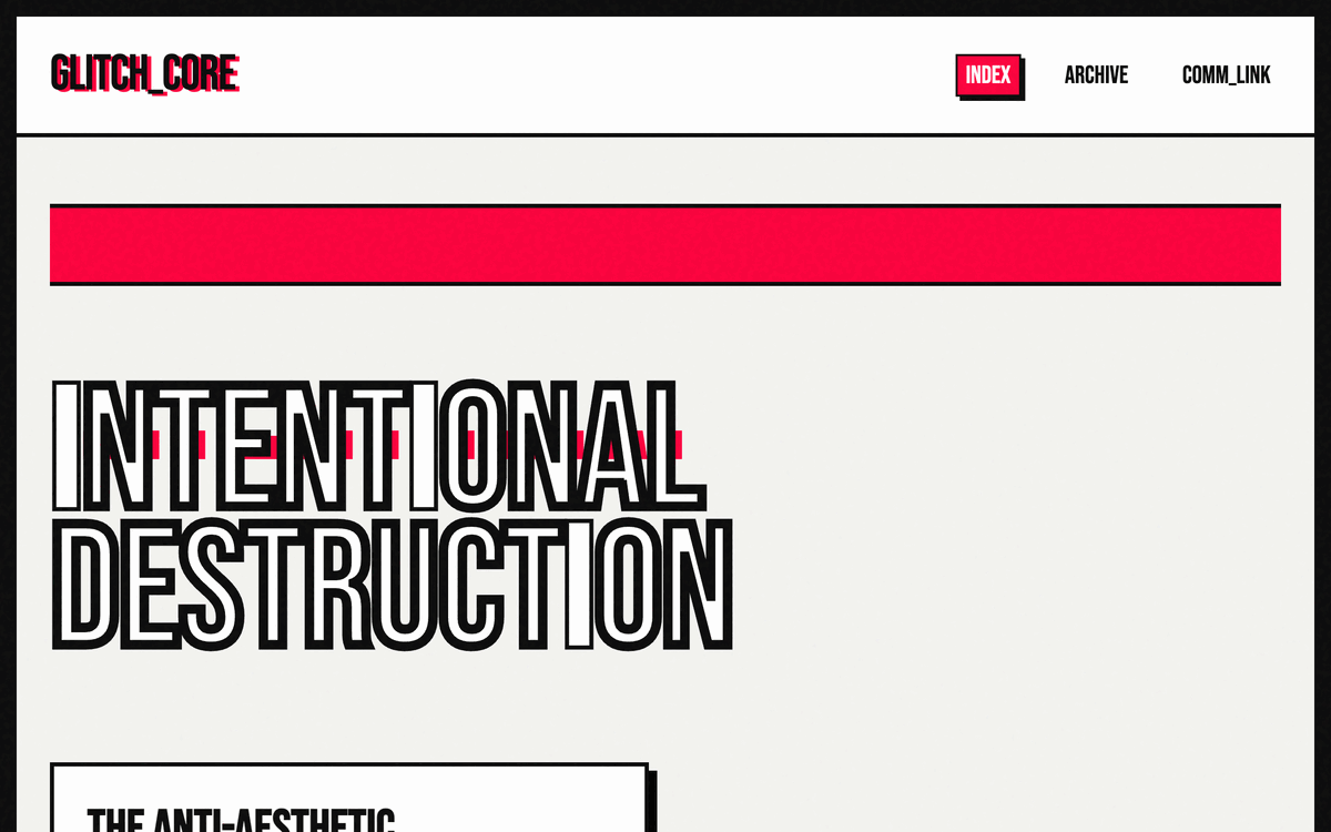 Glitch-Core Brutalism