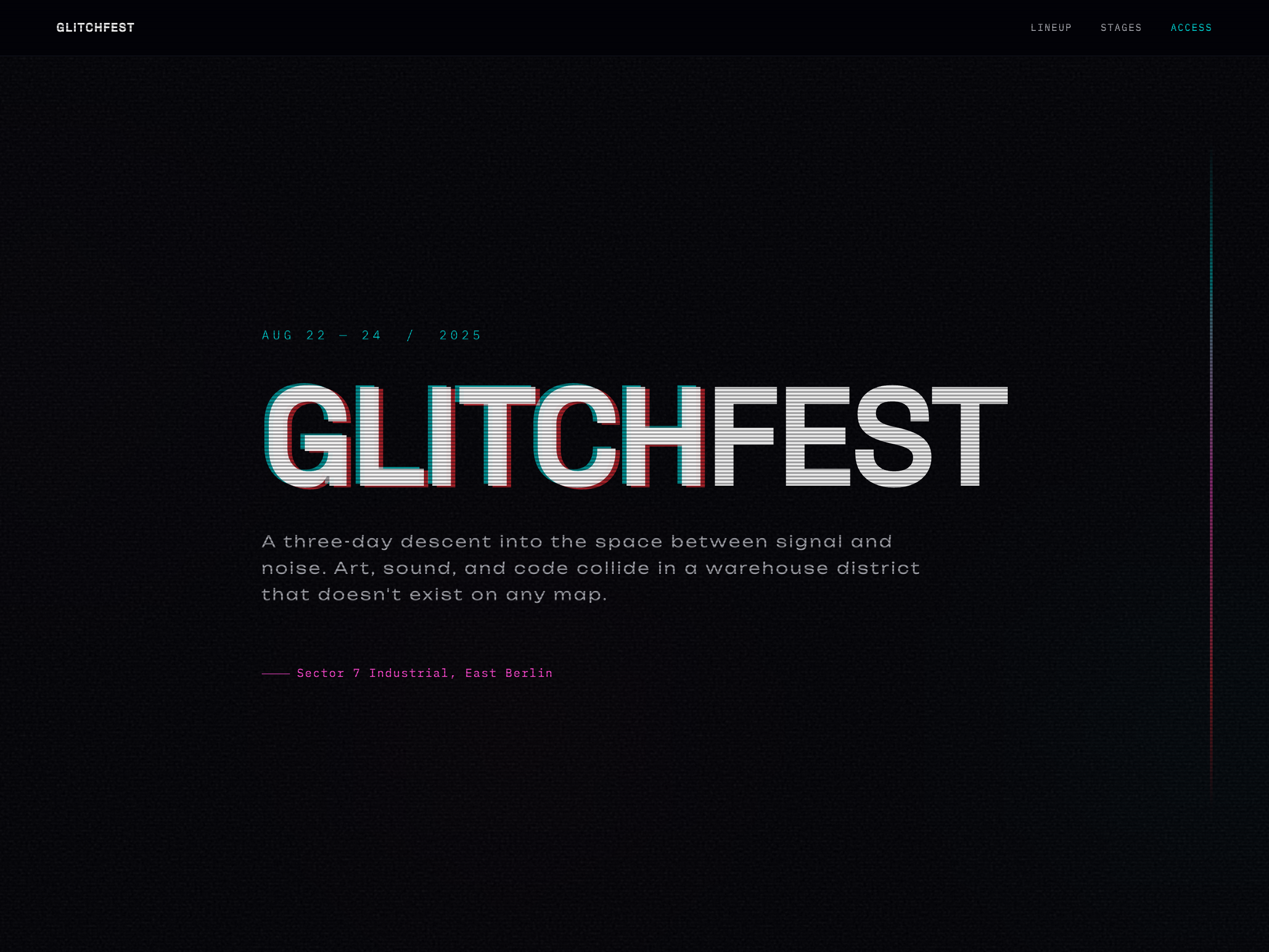 GLITCHFEST — Noise Chromatic Festival