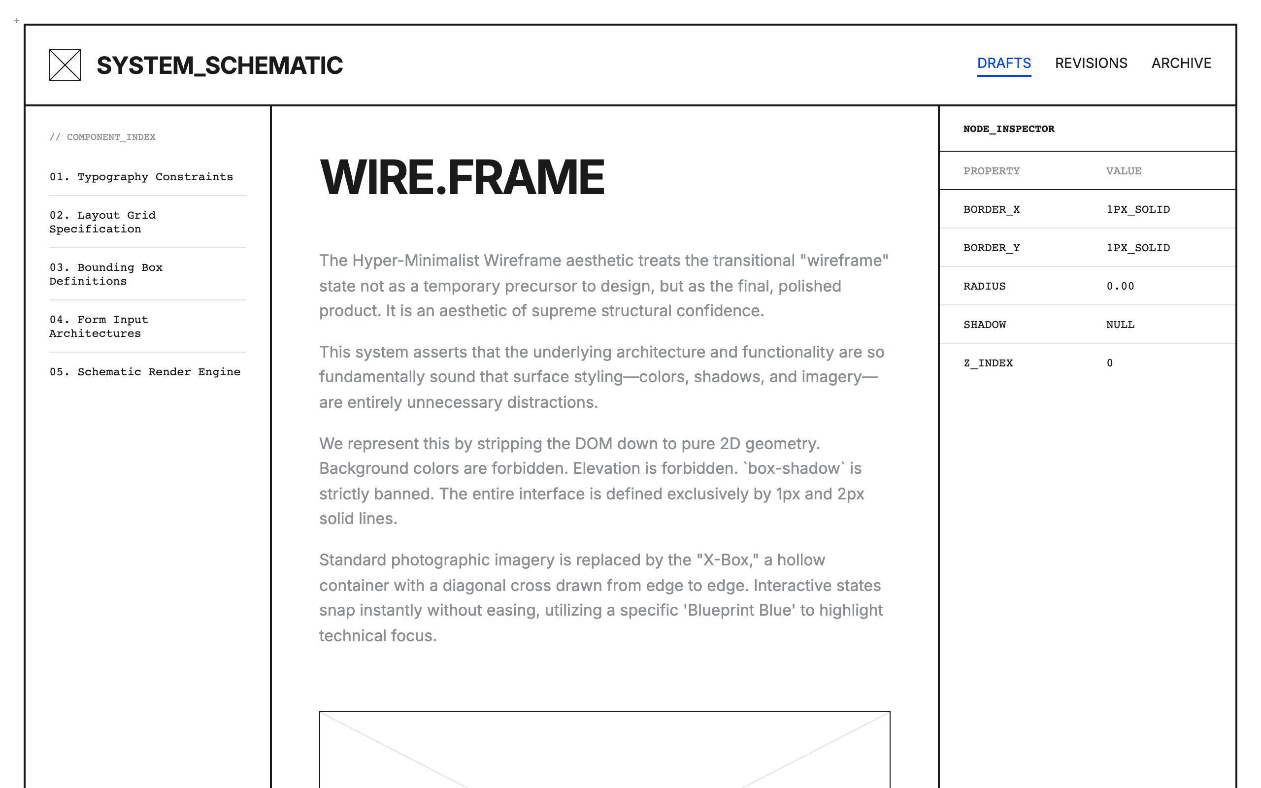 Hyper-Minimalist Wireframe
