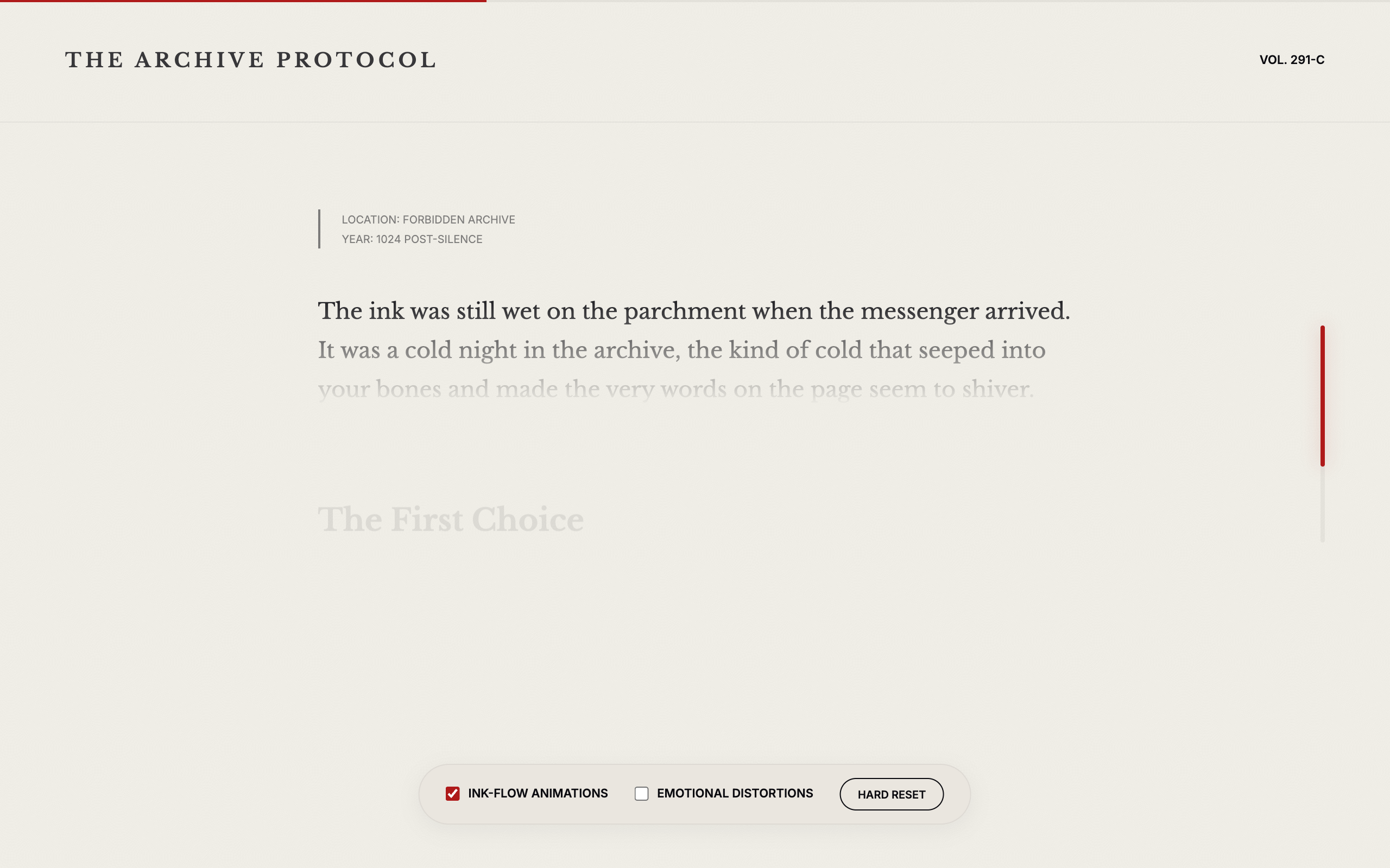 Interactive Fiction Choices