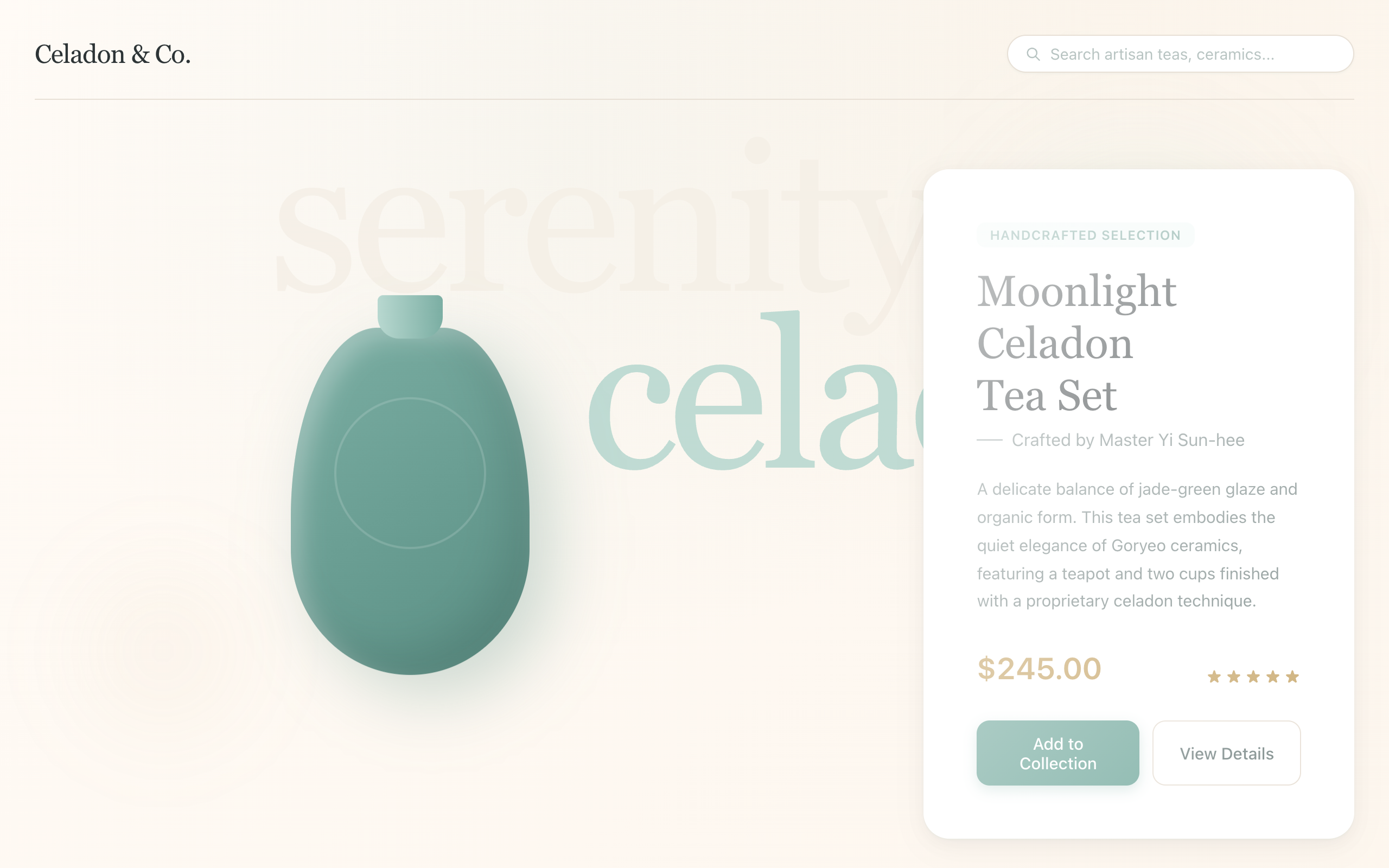 Korean Celadon Serenity