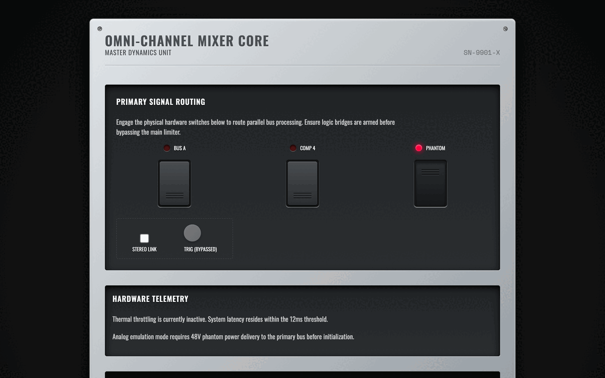Machined Metal Console