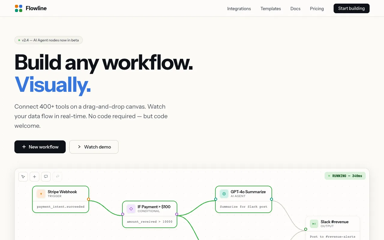 Flowline — Visual Workflow Automation