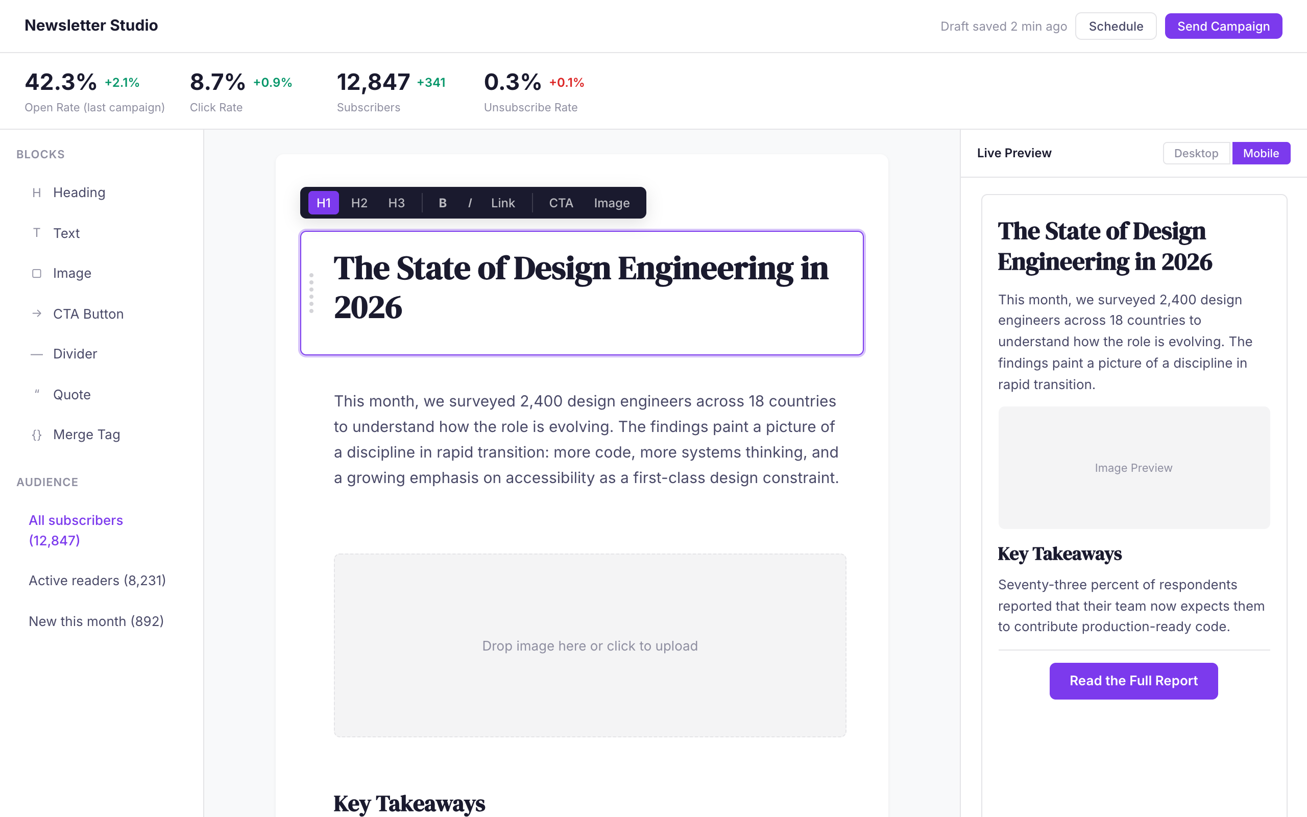 Newsletter Craft Studio