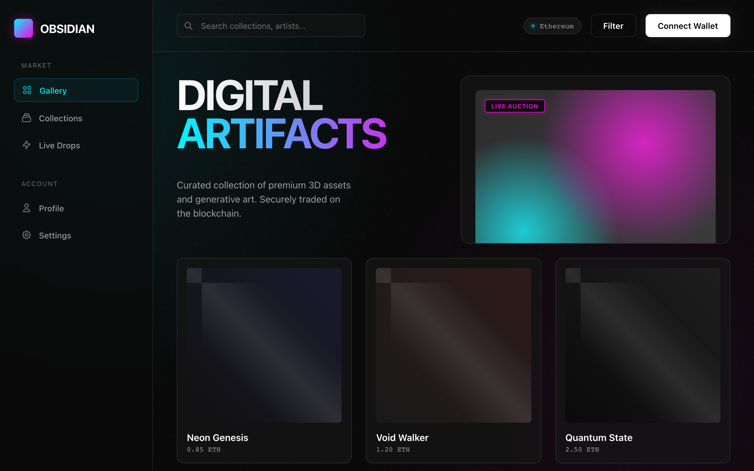 NFT Marketplace Gallery