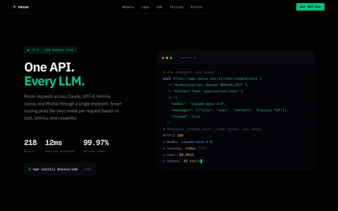 Nexus — Unified LLM API Router