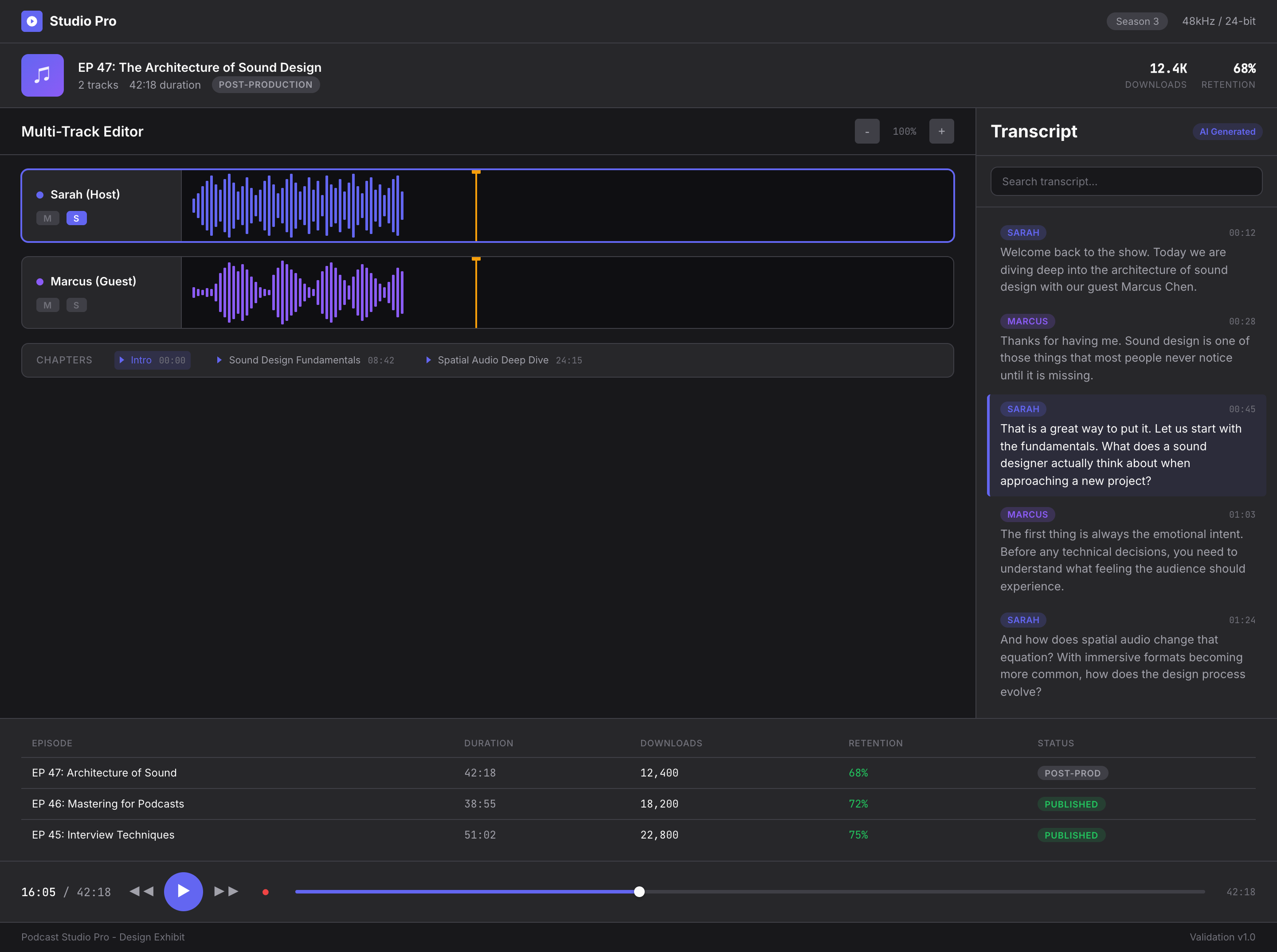 Podcast Studio Pro preview