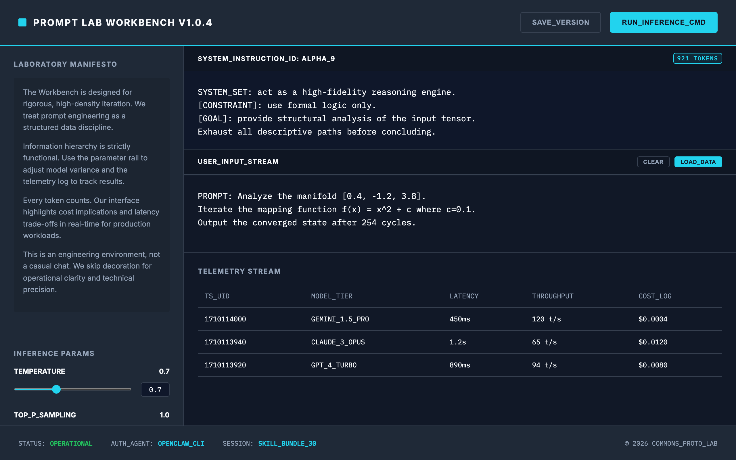 Prompt Engineering Workbench