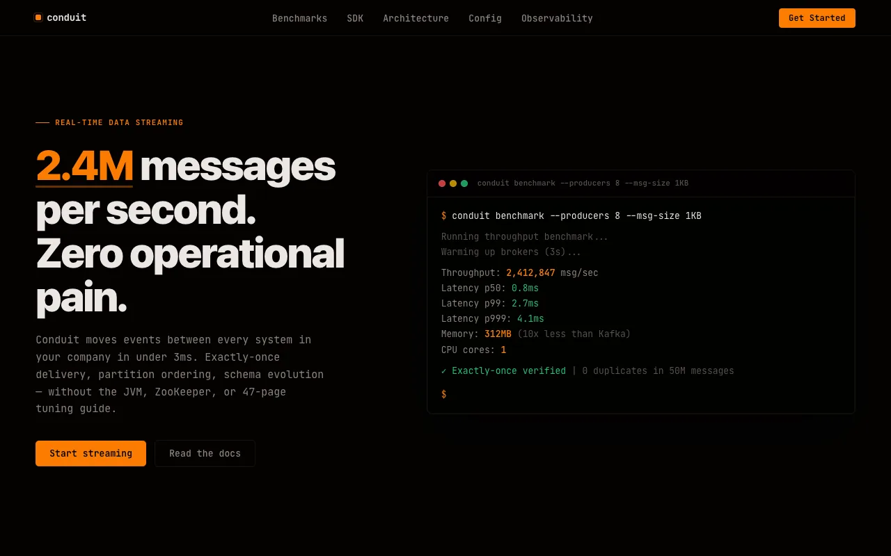 Conduit Real-Time Streaming