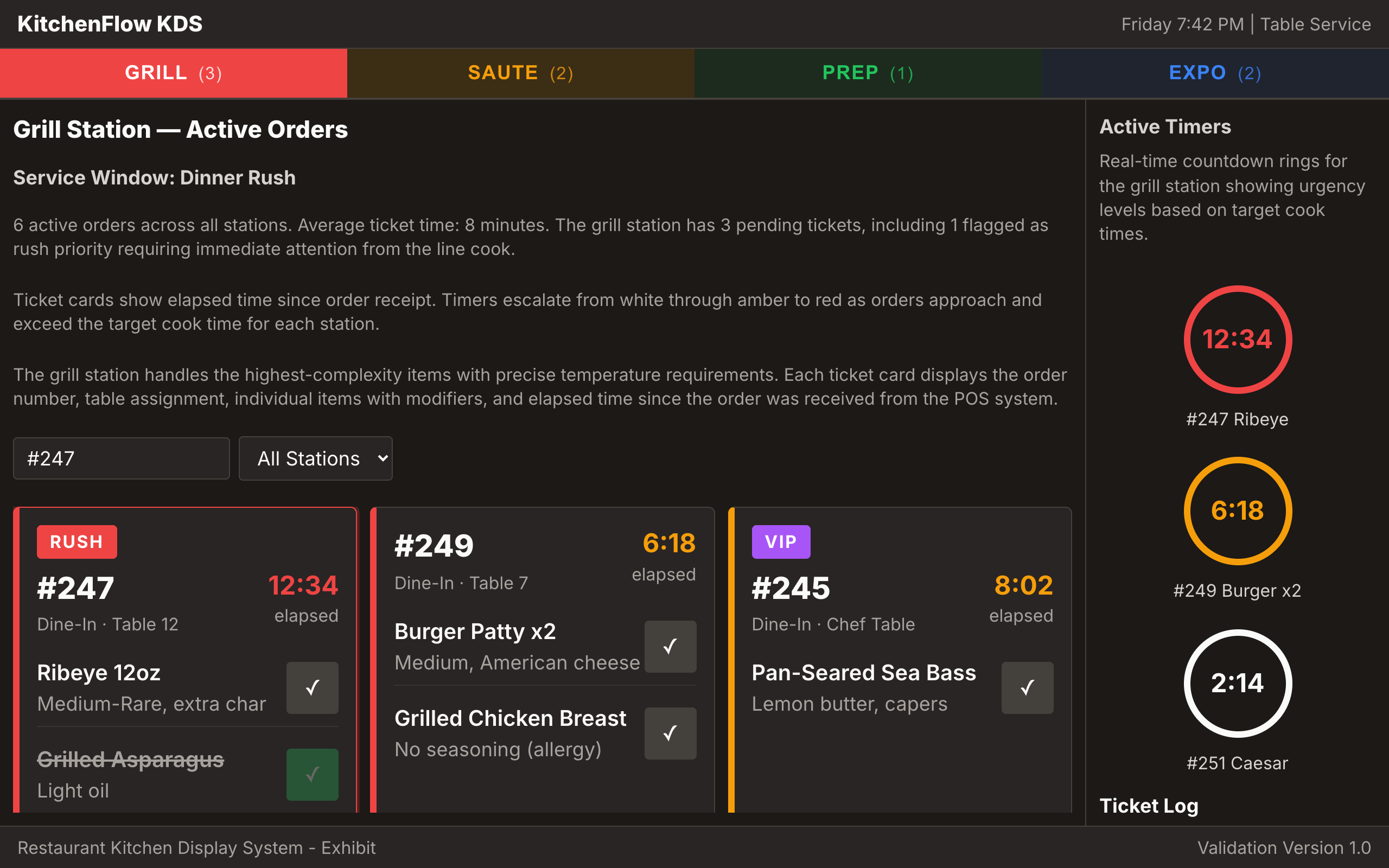 Restaurant Kitchen Display