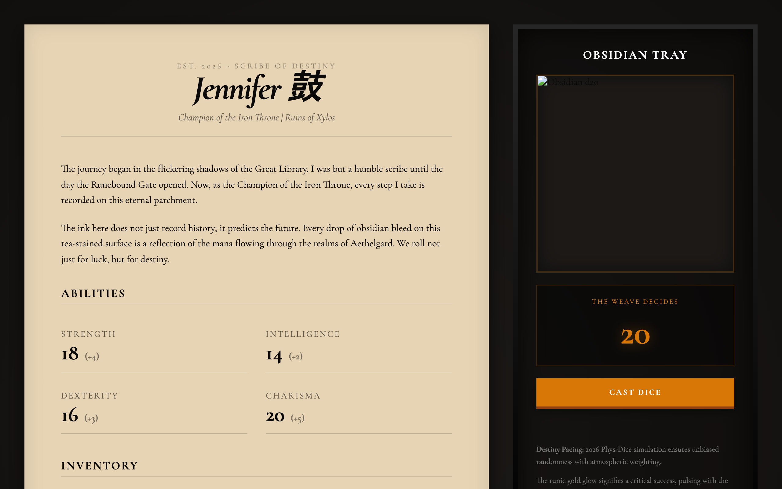 Roleplaying Dice Roller