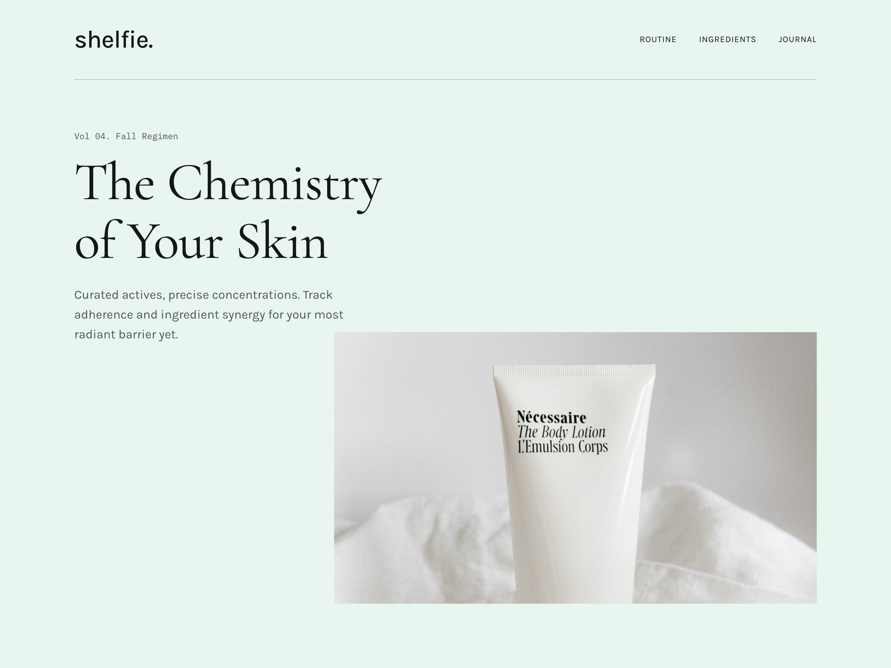 Skincare Routine Shelf