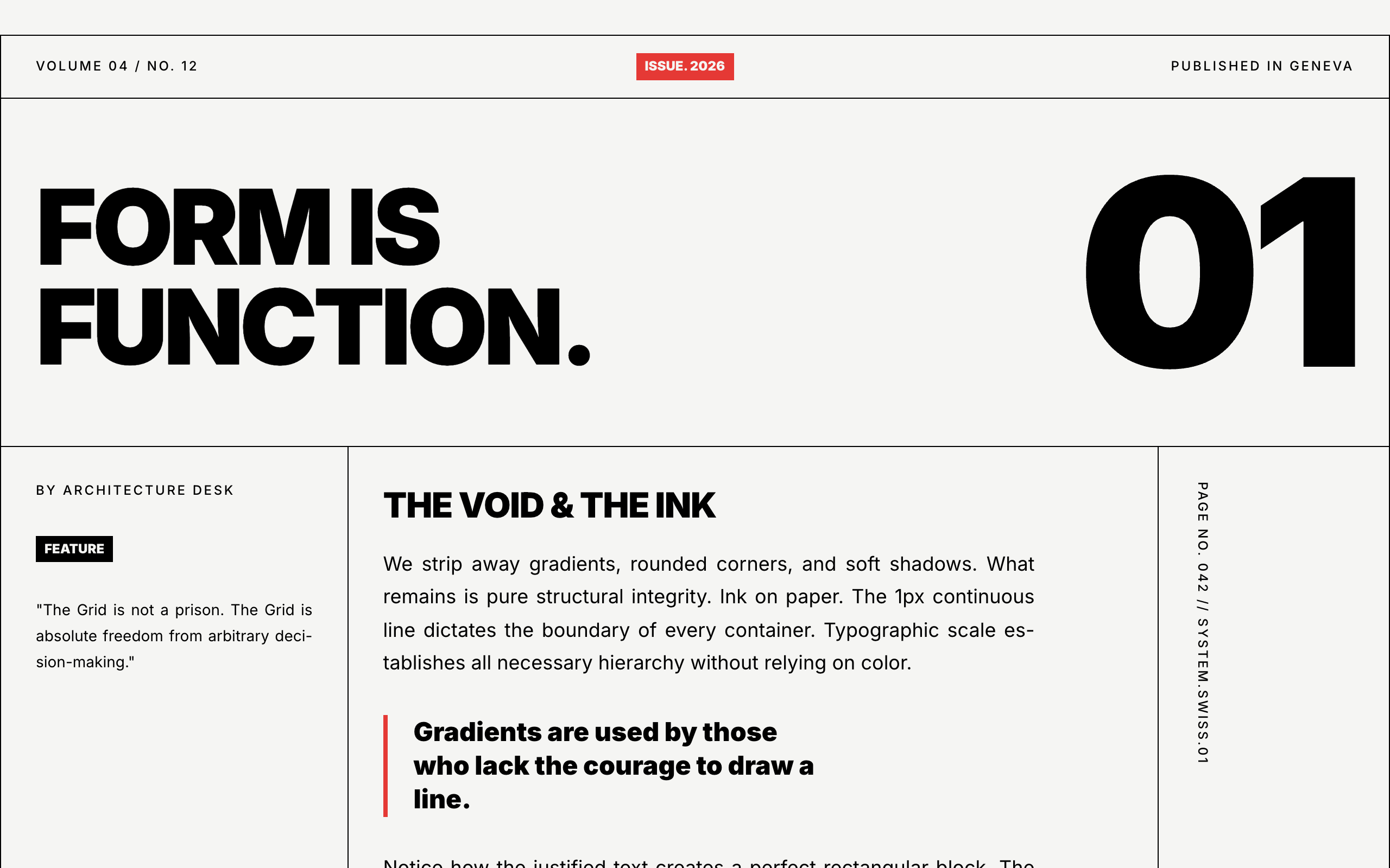 Swiss Editorial Print