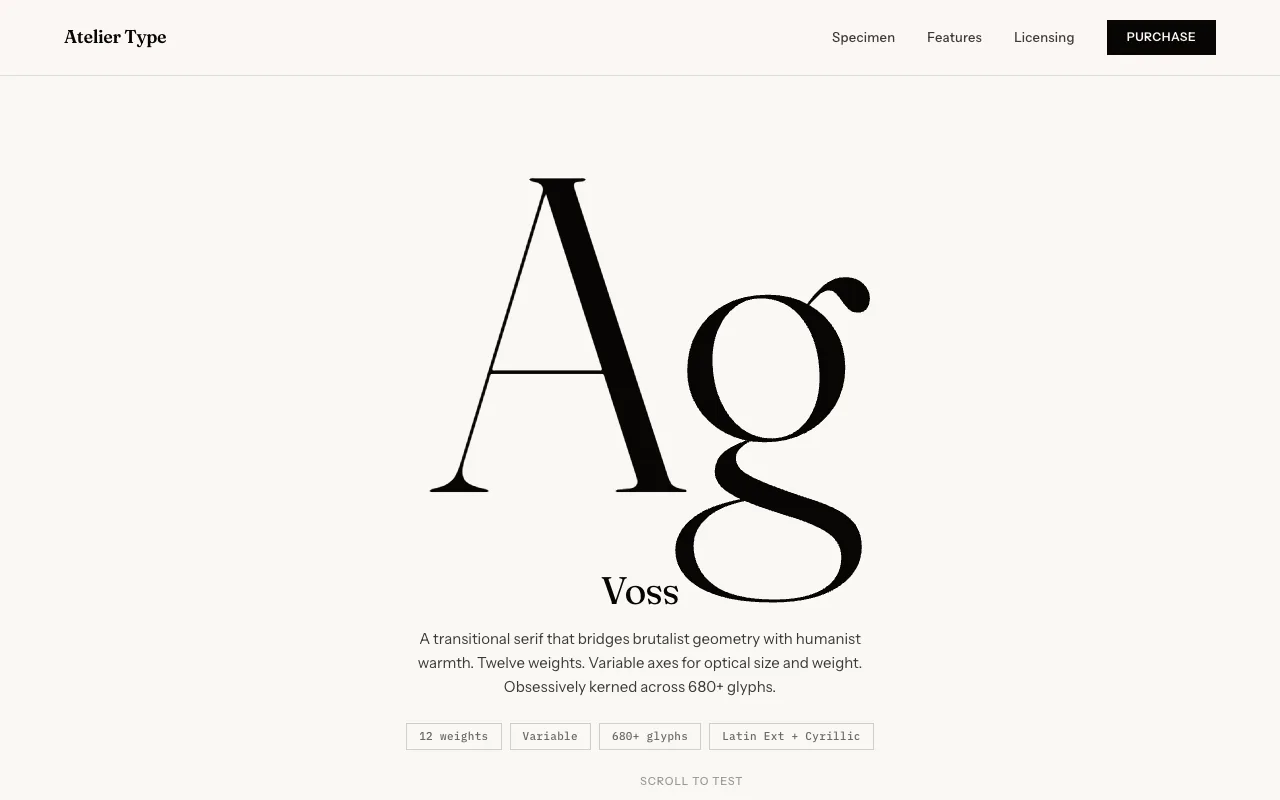 Type Foundry Specimen