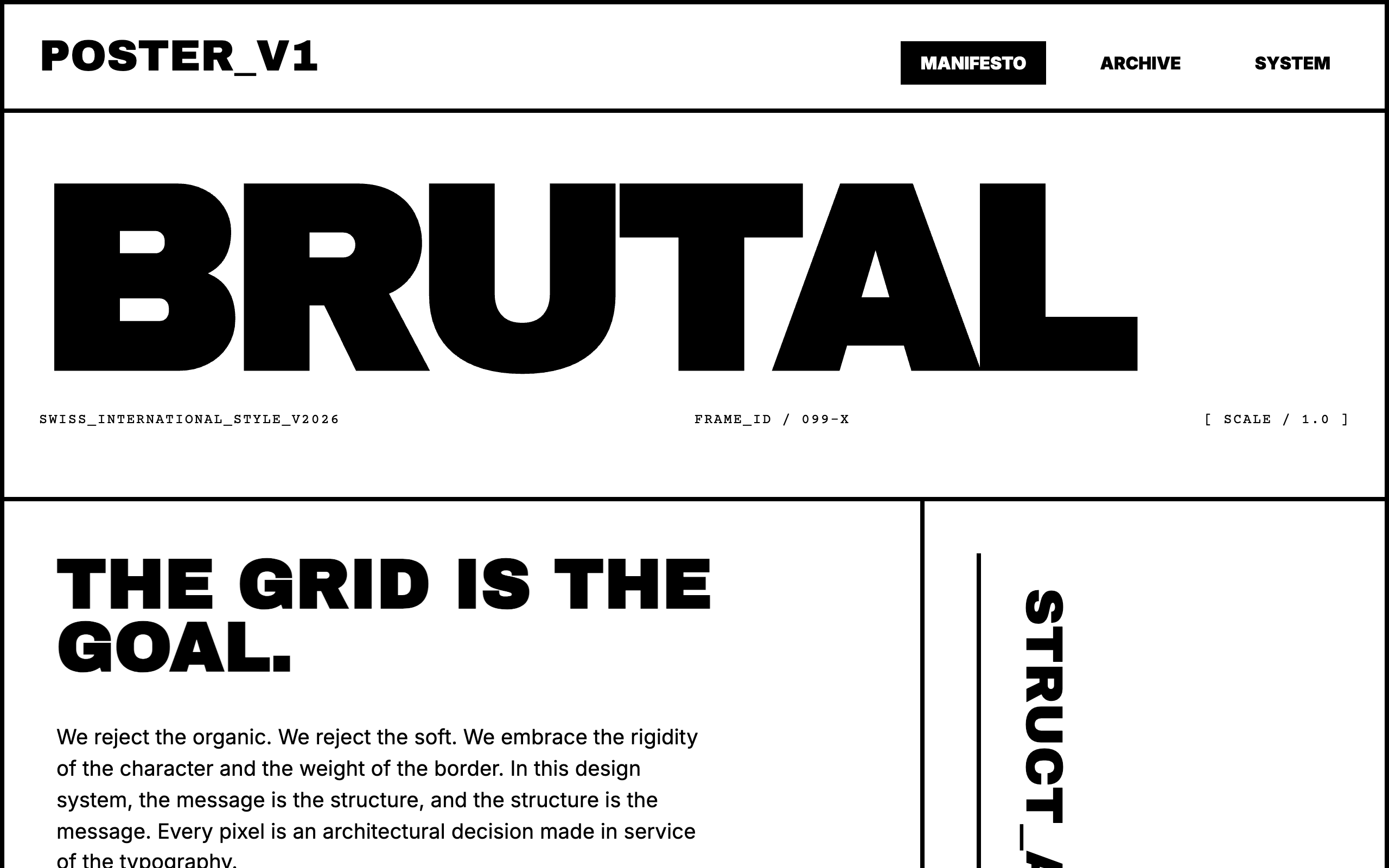 Typographic Brutalist Poster