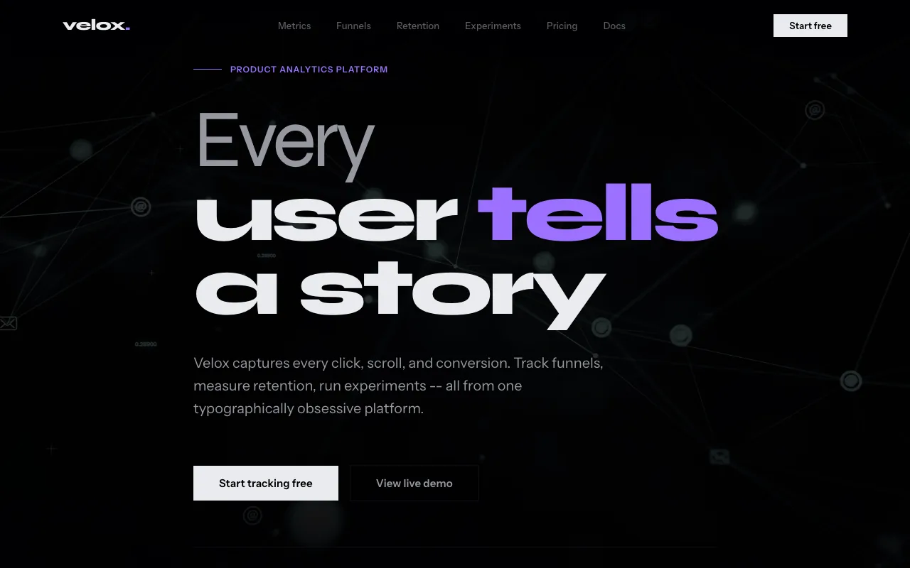 Typographic Hero SaaS