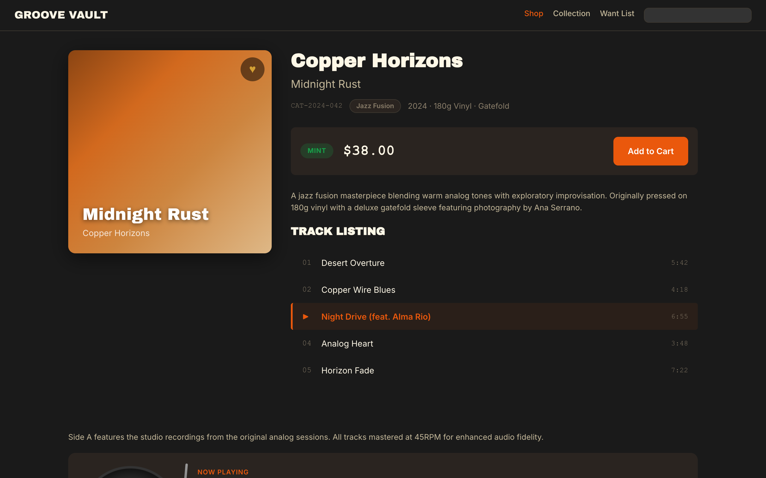 Vintage Vinyl Record Shop